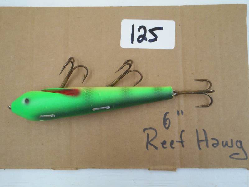 lot 125 image: 6 Reef Hawg Muskie Lure ...