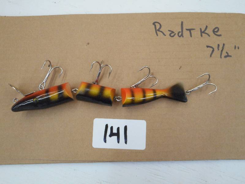 lot 141 image: (1) 7.5 Radtke Muskie Lure ...