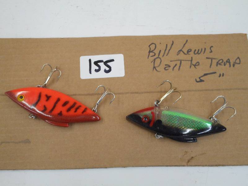 lot 155 image: (2) Bill Lewis Rattle Trap 5 Muski...