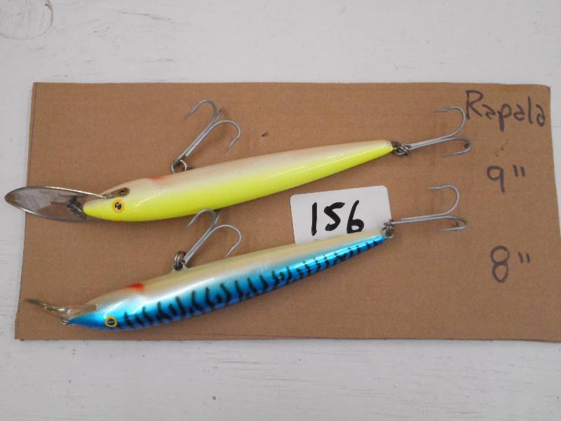 lot 156 image: (1) 9 & (1) 8 Rapala Muskie Lures...