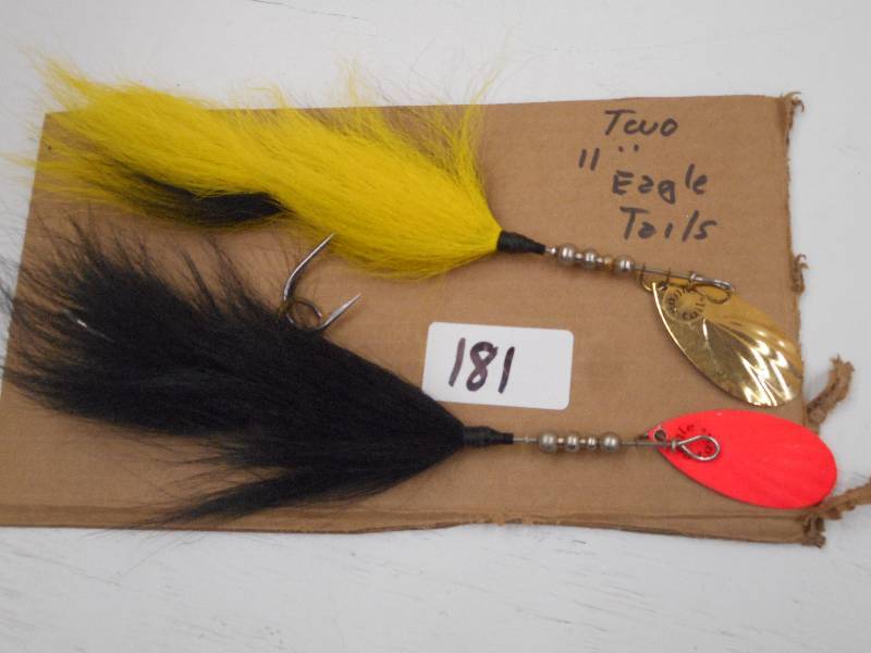 lot 181 image: (2) 11 Eagle Tail Muskie Lures ...