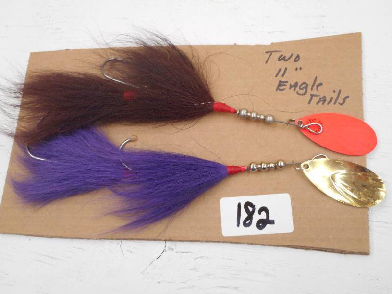 lot 182 image: (2) 11 Eagle Tail Muskie Lures ...