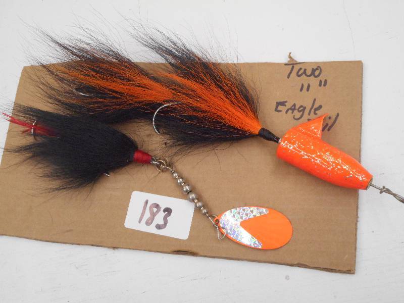 lot 183 image: (2) 11 Eagle Tail Muskie Lures ...