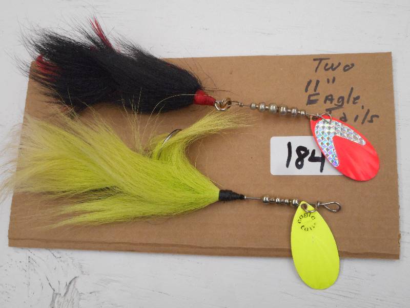 lot 184 image: (2) 11 Eagle Tail Muskie Lures ...
