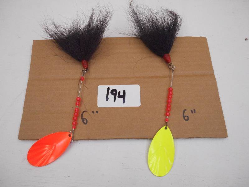 lot 194 image: (2) 6 Muskie Spinner Lures ...