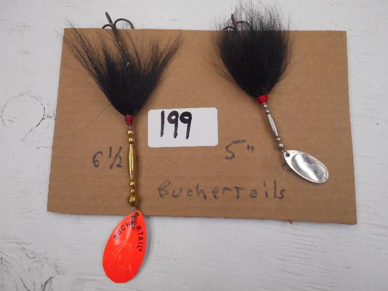 lot 199 image: (1) 5 & (1) 6.5 Buchertail Muskie...