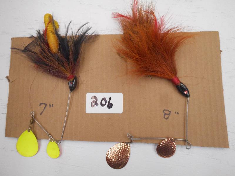 lot 206 image: (1) 7 & (1) 8 Muskie Spinner Lure...