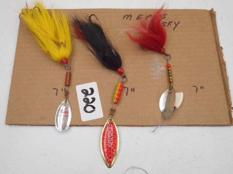 lot 220 image: (3) 7 Mepps Muskie Spinner Lures ...