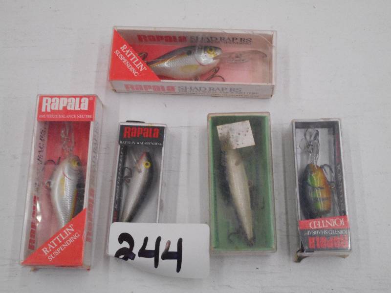 lot 244 image: Lot Of (5) New Rapala Fishing Lures...
