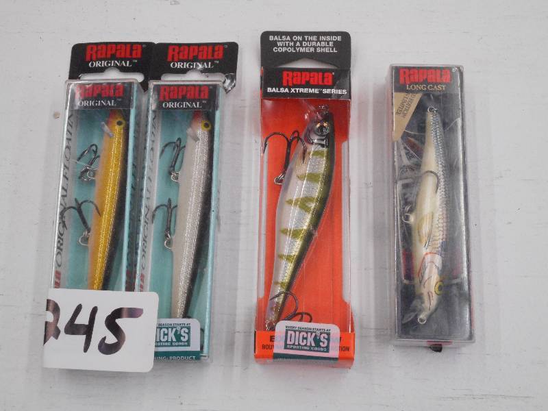 lot 245 image: Lot Of (4) New Rapala Fishing Lures...