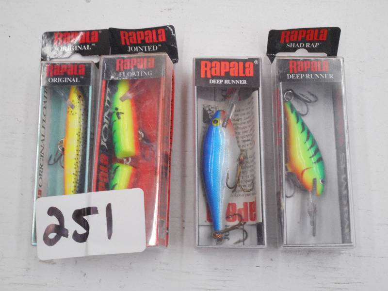 lot 251 image: Lot Of (4) New Rapala Fishing Lures...