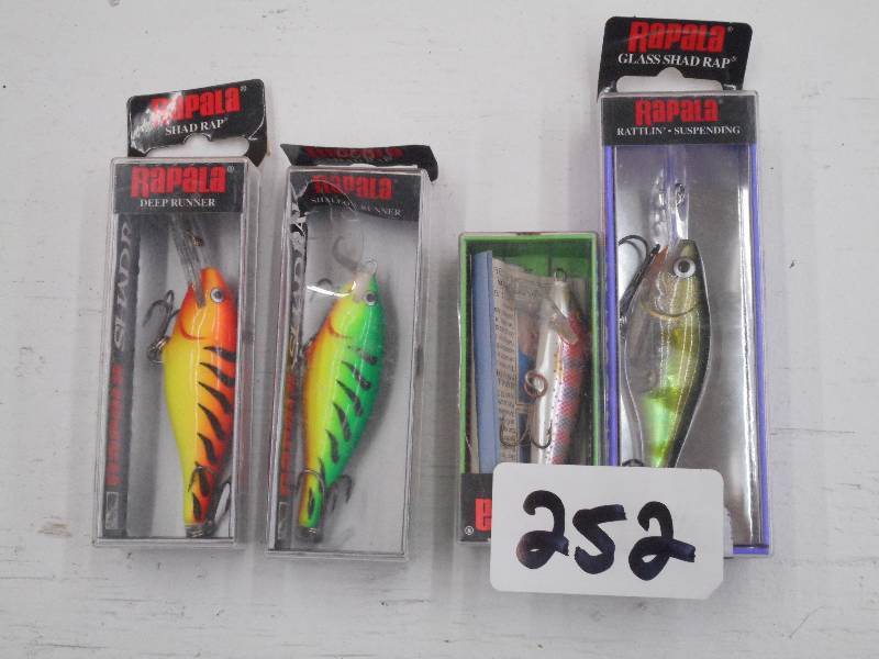 lot 252 image: Lot Of (4) New Rapala Fishing Lures...