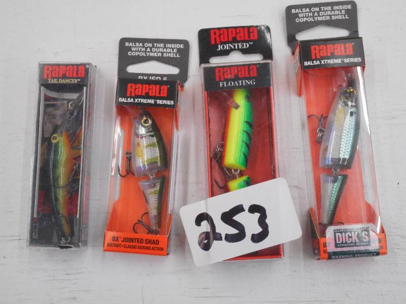 lot 253 image: Lot Of (4) New Rapala Fishing Lures...