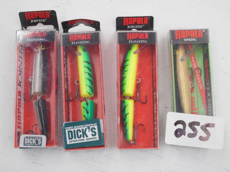 lot 255 image: Lot Of (4) New Rapala Fishing Lures...
