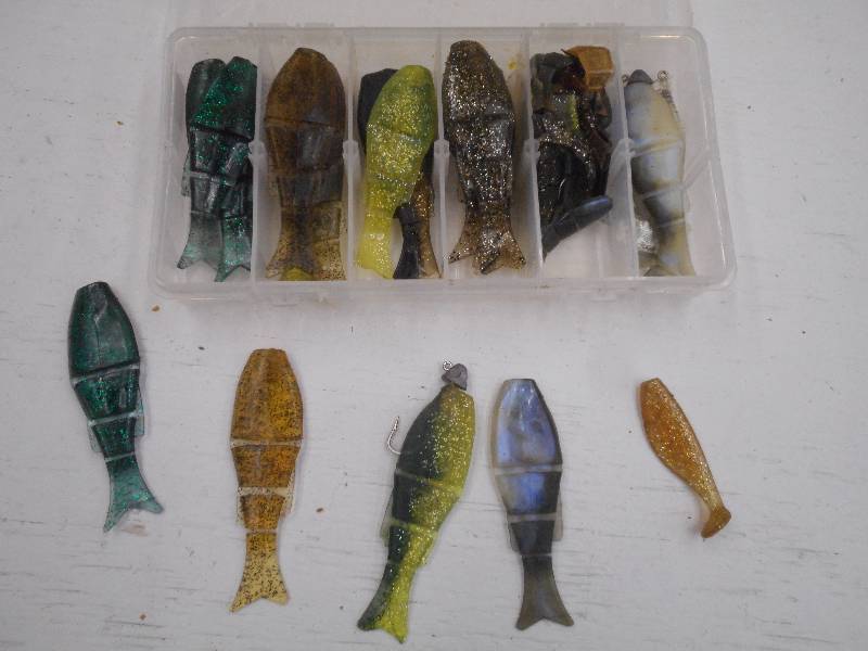 lot 279 image: Rubber Bait Fishing Set With Case ...