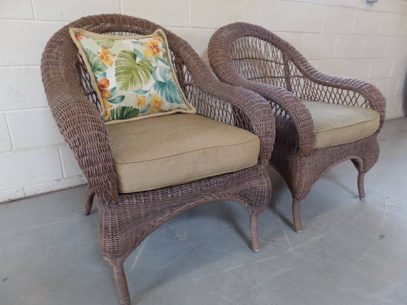 lot 205 image: Wicker Chairs