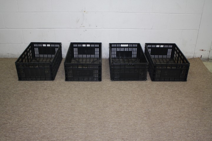 lot 22 image: Black Plastic Crates