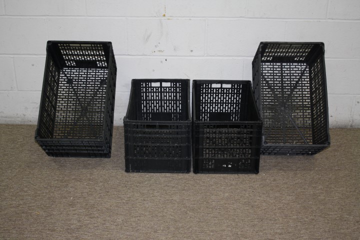 lot 24 image: Black Plastic Crates