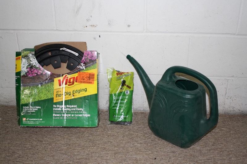 lot 126 image: Edging, Anchors, Watering Container