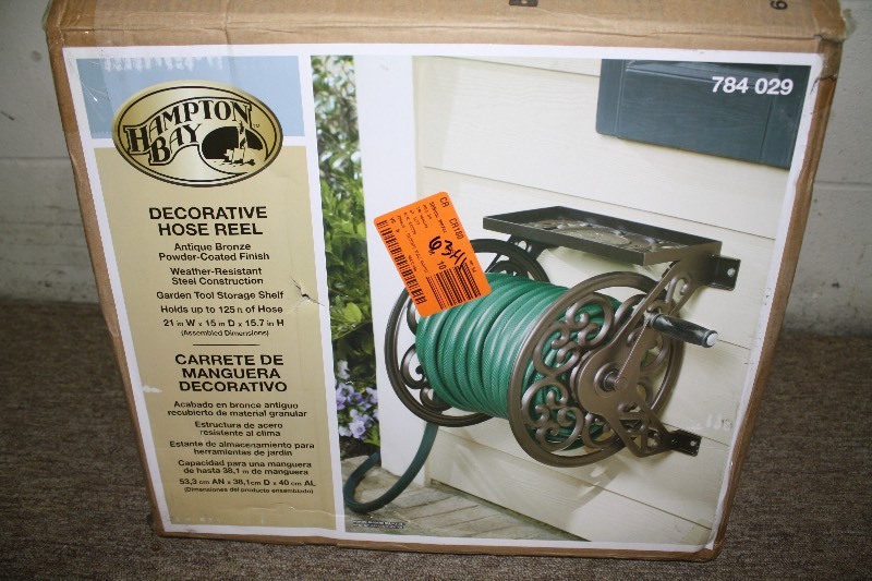 lot 129 image: Decorative Hose Reel by Hampton Bay