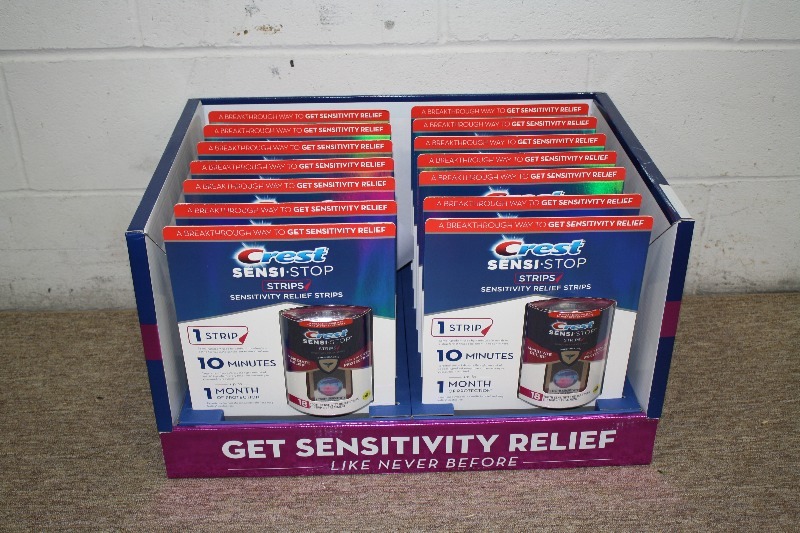 lot 80 image: Crest Sensi-Stop Strips Sensitivity Relief 18-pack - Expiration Date 082016 NEW