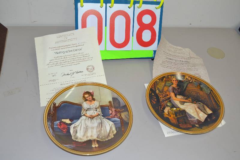 lot 8 image: Norman Rockwell Plates