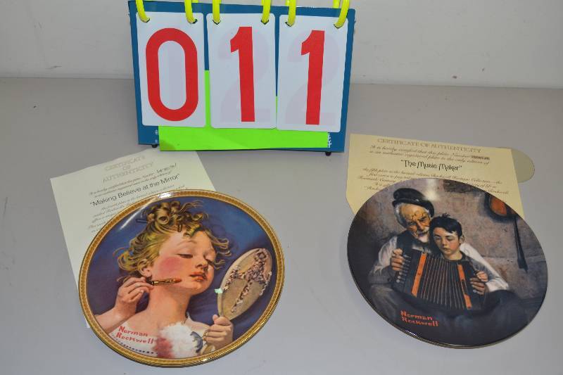 lot 11 image: Norman Rockwell Plates