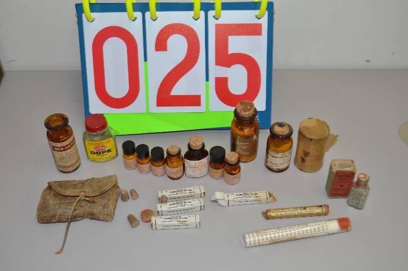 lot 25 image: Vintage Medicine Bottles