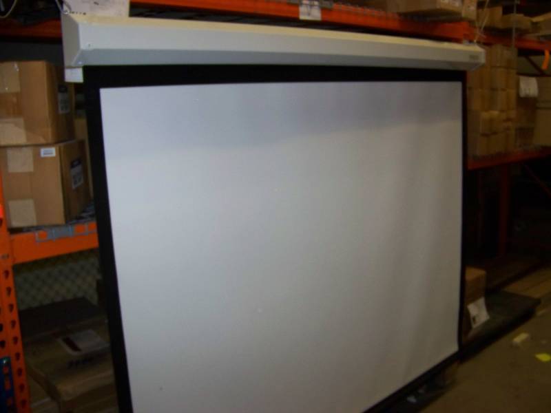 lot 28 image: Da-Lite, CeilingWall Mount, Pull Down (Manual) Projection  Movie Screen