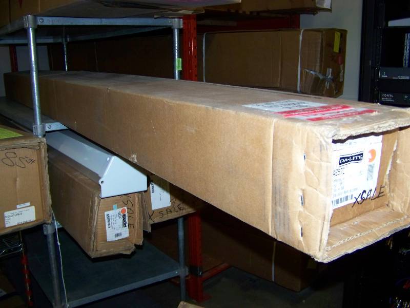 lot 27 image: Da-Lite, 94 Diagonal, Replacement Fabric and Roller Assembly  Projection Screen - BRAND NEW