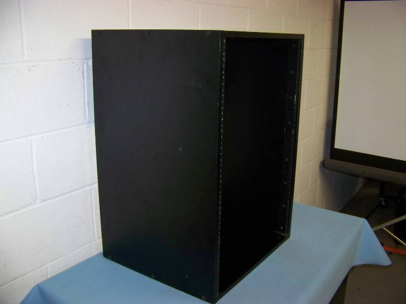 lot 77 image: Medium, Wood Encased, Audio  Video Equipment  Component Rack