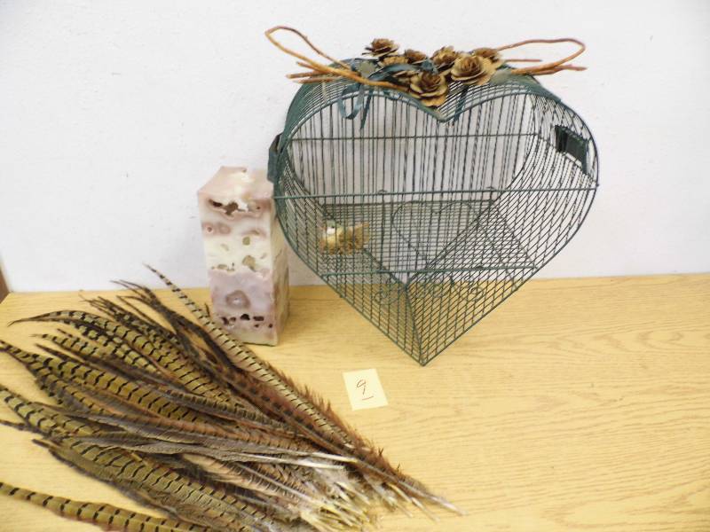 Heart Bird Cage - Feathers