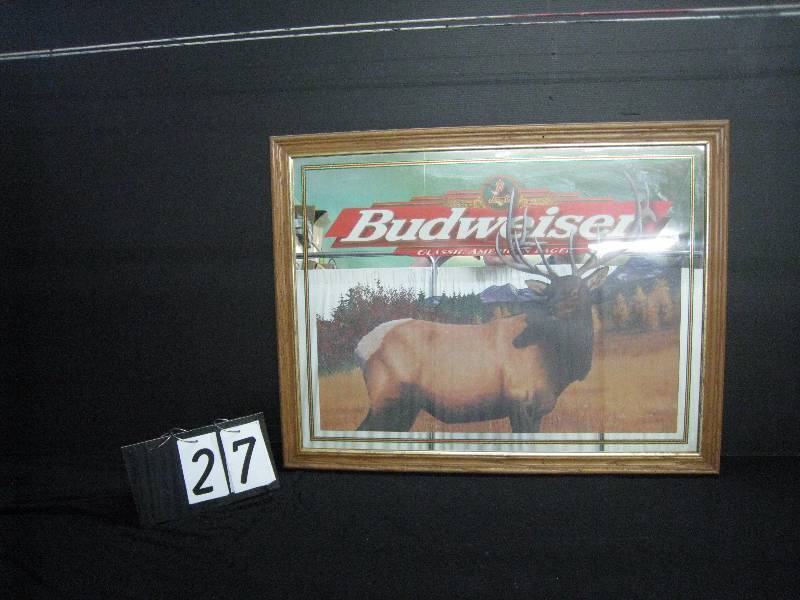 lot 27 image: Budweiser elk mirror