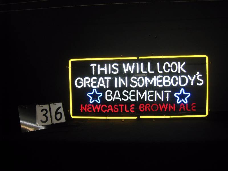 lot 36 image: Newcastle Brown Ale This will look great in somebodys basement - why not yours