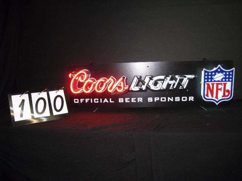 lot 100 image: Coors Light NFL - neon