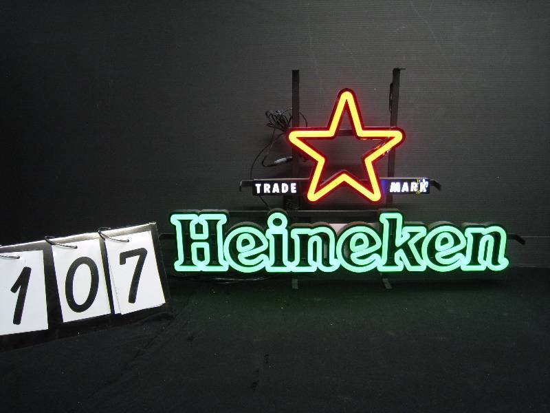 lot 107 image: Heineken trademark logo, LED