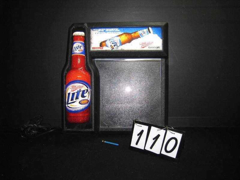 lot 110 image: Miller LIte reader board with crayon - 14 x 16 message area