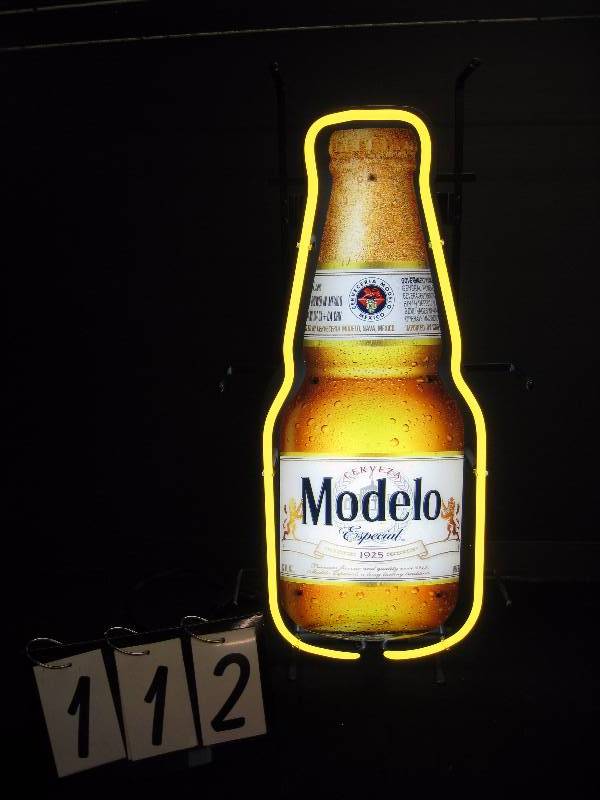 lot 112 image: Modelo neon bottle - looks new