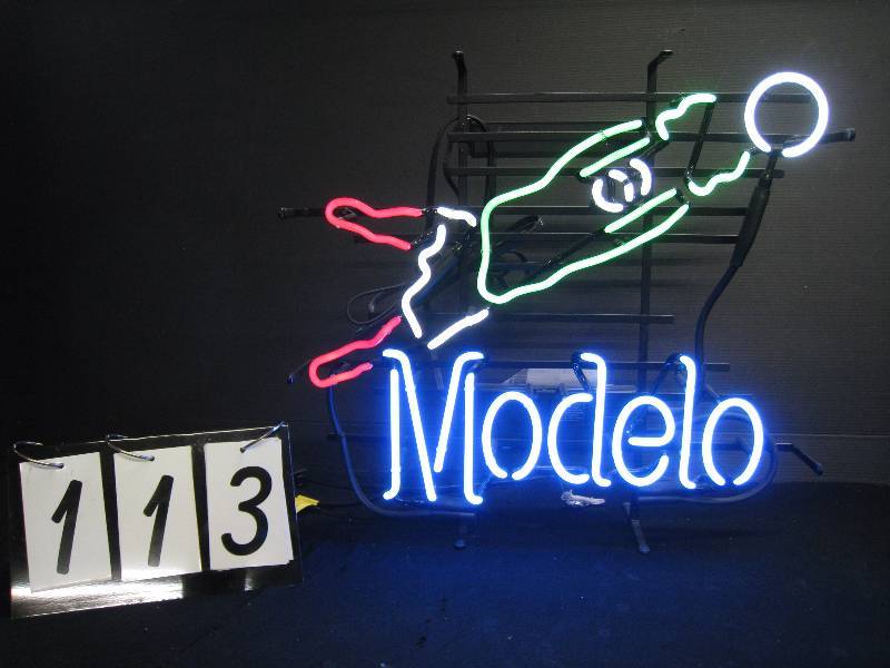 lot 113 image: Modelo neon soccer  futbol player