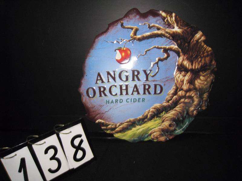 lot 138 image: Angry Orchard tin sign