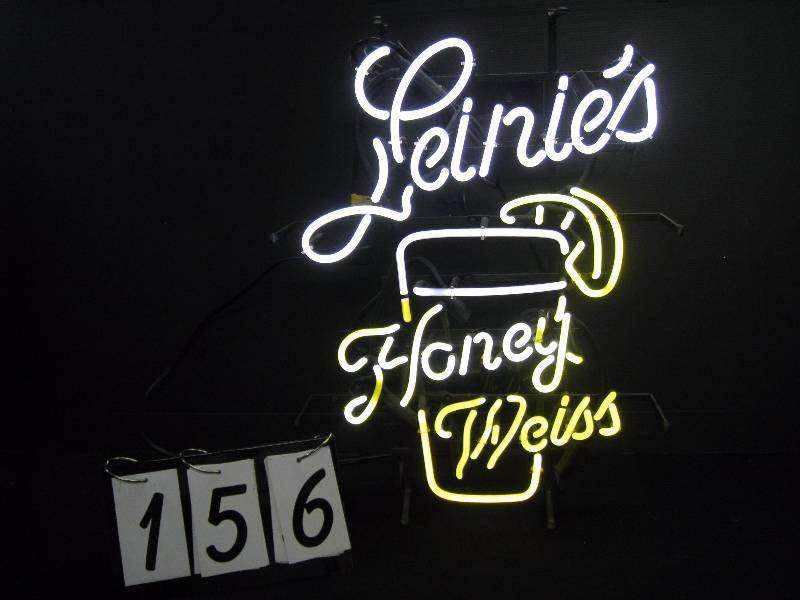 lot 156 image: Leinies Honeyweiss neon - yellow paint on tubing faded and missing in spots