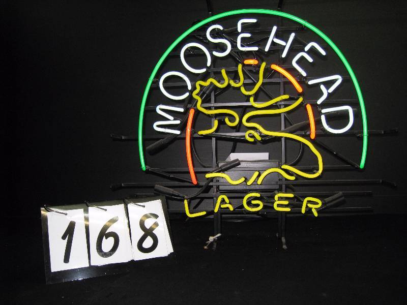 lot 168 image: Moosehead Lager neon