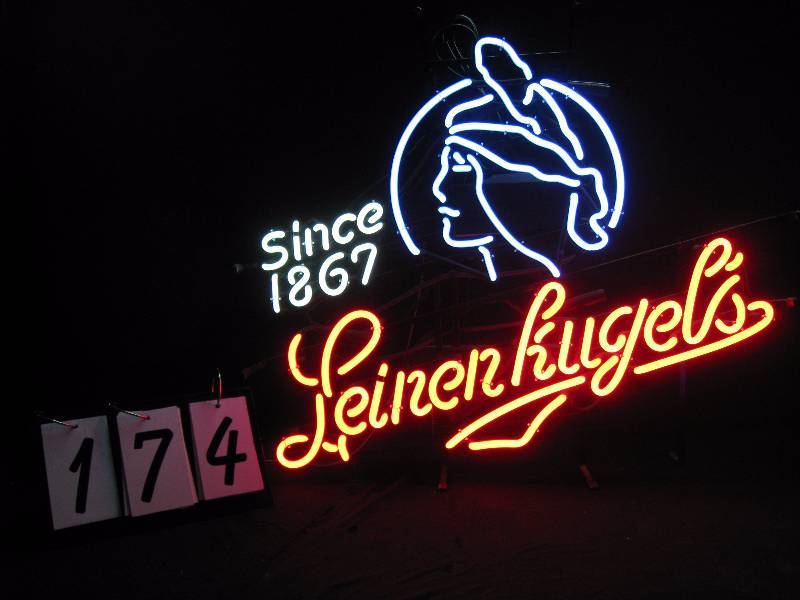 lot 174 image: Leinenkugel maidenhead neon sign