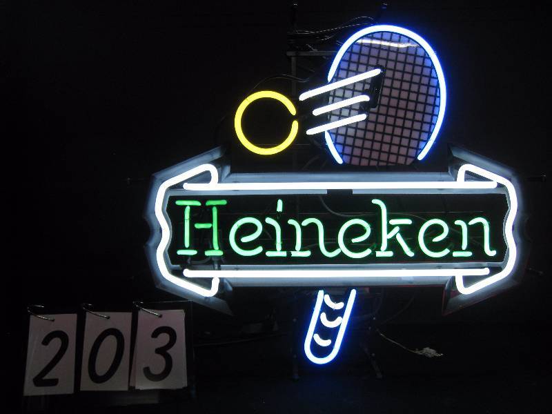 lot 203 image: Heinekin Tennis neon - VERY RARE