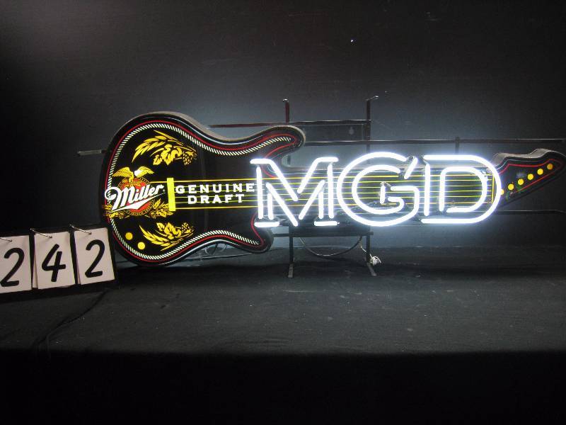 lot 242 image: MGD Guitar neon