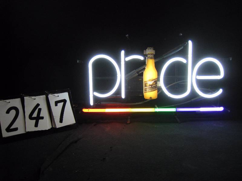 lot 247 image: MGD  Pride rainbow neon sign