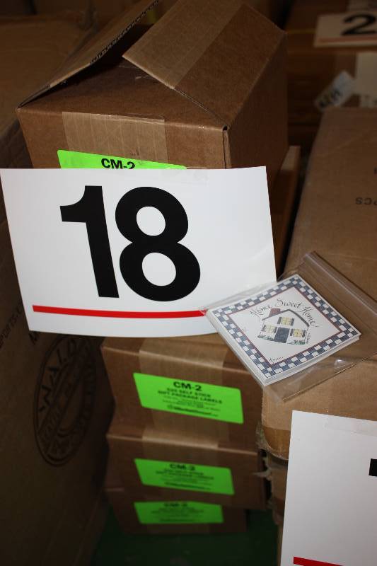 lot 18 image: 2 x 2  Self stick gift package labels     Quantity 2600
