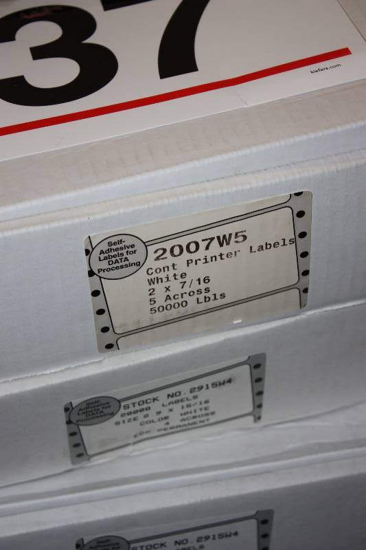 lot 37 image: 2 x 716 Computer Blank labels     Quantity 10 cases