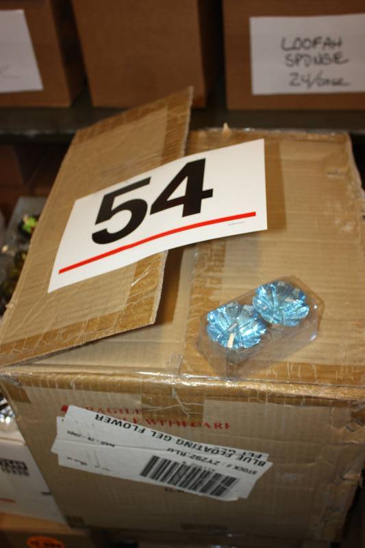 lot 54 image: Floating Gel Candle- Blue diamond shape - 2 packs.     Quantity 432  packs of two.
