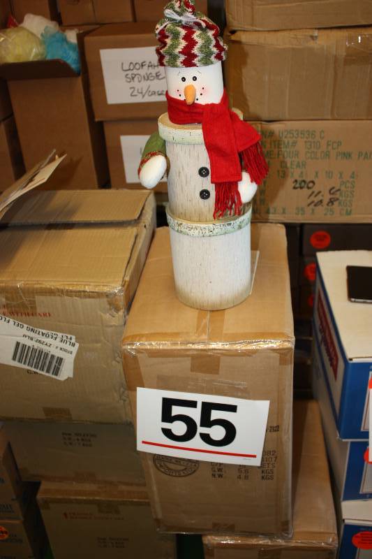 lot 55 image: Snowman Set of 3 Gift Boxes     Quantity 54